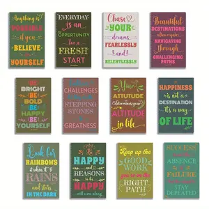 12 Pcs Mini Inspirational Notebooks Bulk Wsmall Pocket Journal Notepads Set Motivational Bulk Gifts For Women Men Teacher Fun School Office Supplies 5x3.2inch