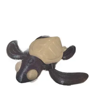 Sea Turtle 3D Printed Model - Nebula Blueish Purple Body & Rainbox Glow in the Dark Shell - Captivating Design for Collectors and Displays
