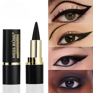 2Pcs Black Gel Eyeliner Pencil Set,Waterproof gel eyeliner, Cat Eye MakeupStencil,Eye Black Smokey Eyeshadow PaletteStick,Goth Halloween Makeup