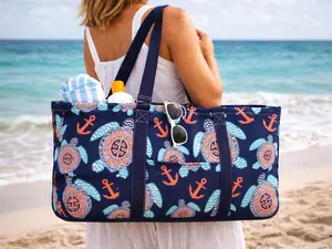 Ocean Sea Turtle Anchor Utility Bag design tote