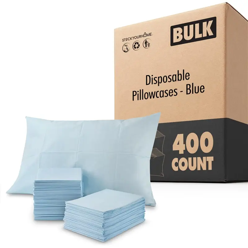 Disposable Pillowcases - Blue - 400 Count