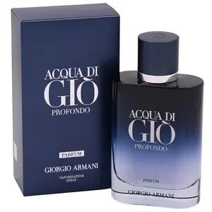 Giorgio Armani Acqua Di Gio Profondo Men's Parfum, 3.3/3.4 oz, New in Box, Long Lasting Perfumes, Citrus Woods Fragrance, Male Men's Colognes