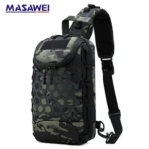 New outdoor tactical chest bag single shoulder backpack casual men's bag camouflage crossbody bag sports multifunctional backpack hidden carry Compact Concealed Carry Sling Bag military rover shoulder