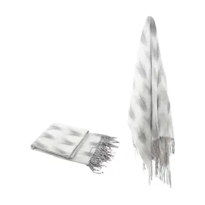 Barbara King Lightweight Soft Spacey Fringed Th row Blanket