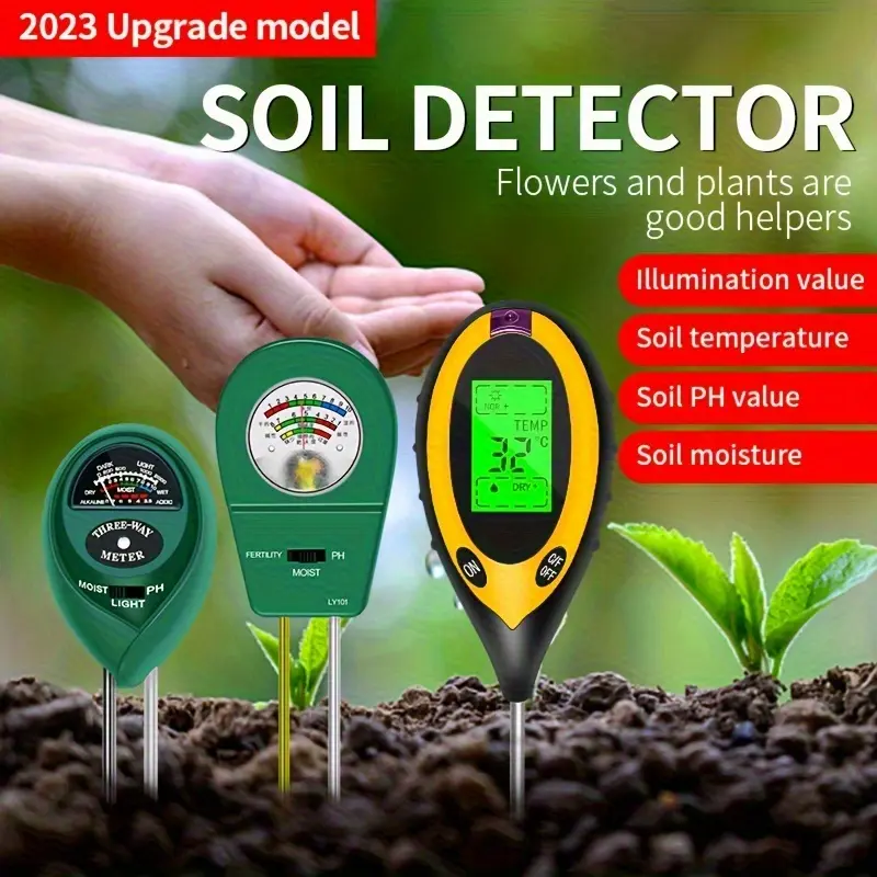 3-in-1 high-precision soil detector, humidity meter, pH value, pH value, flowers and plants for household use,summerwins