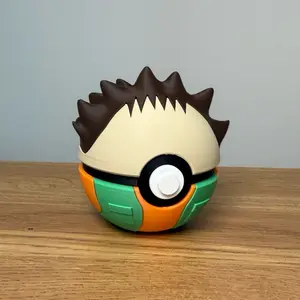 Trainer Brock Ball - Made to Order, 3D Printed Pokeball Figure, High-Quality PLA