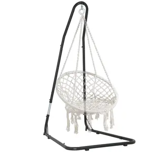 Hanging Hammock Chair Stand Swing Chair Stand for Indoor/Outdoor Hanging Swing Egg Chair Stands Frame Holder