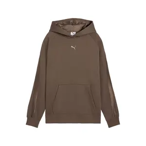 PUMA Womens Essentials Elevated Satin Hoodie Casual Outerwear Casual - Brown