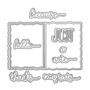 Crafts & Sewing The Stamps of Life Everyday Deckle Edge A2 Card Die Set