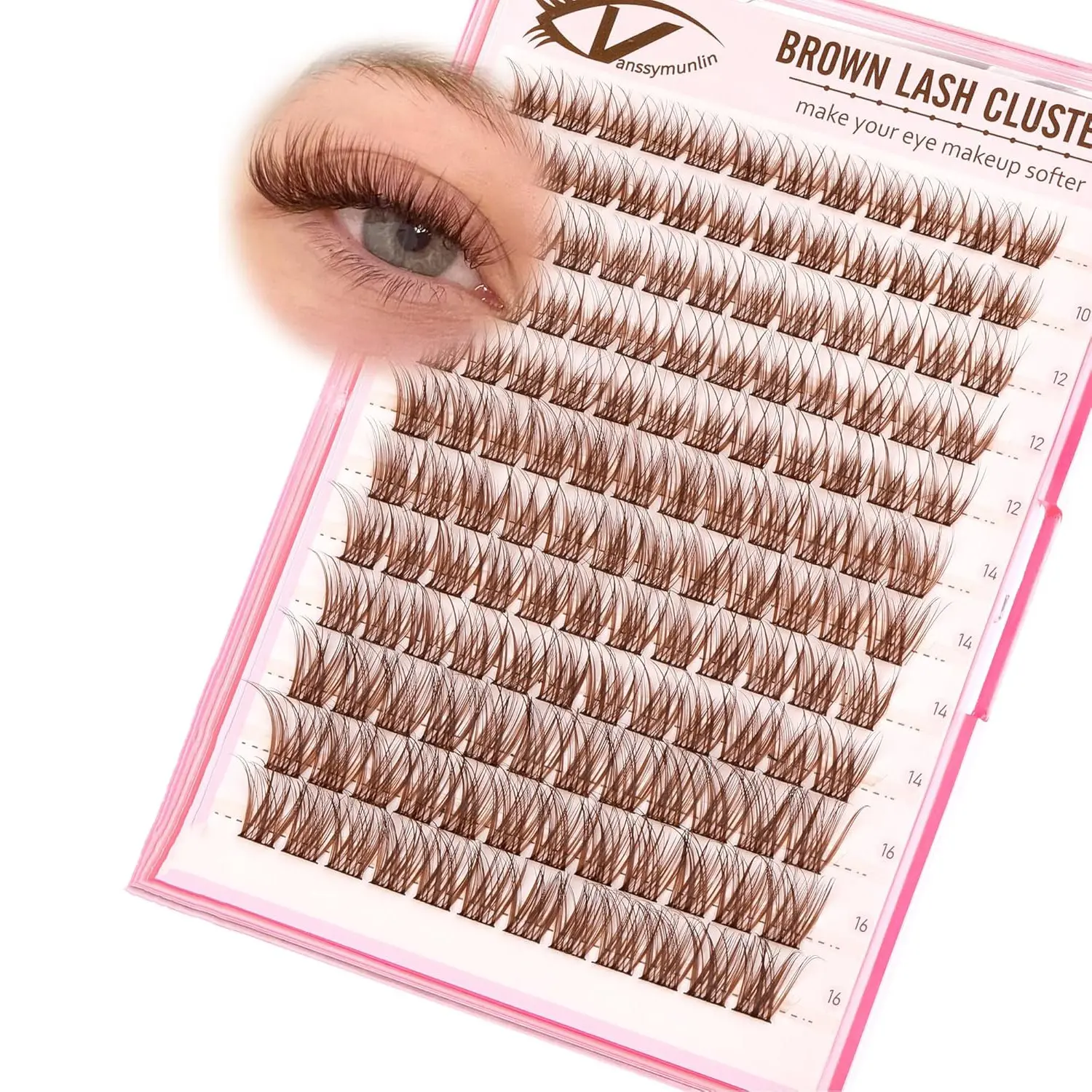 Natural Volume Lash Clusters, Anime Style False Eyelashes, C Curl Individual Extensions, DIY Home Use, Beginner Friendly Lashes, 10-16mm Base, 144pcs, Lengthening Volumizing Lashes, Volume Focused Lashes, Cosmetic Makeup