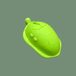 Adorable Turtle Shaped Wireless Bluetooth Mouse - 6 Keys with Side Buttons, Dual Wired & Wireless Mode