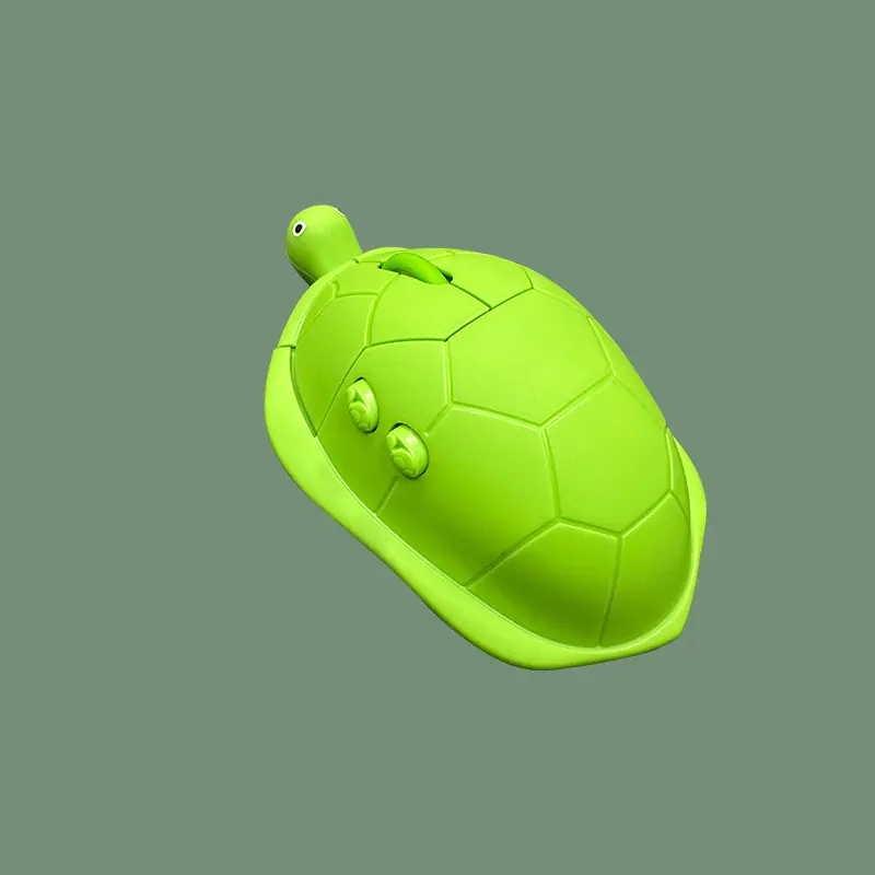 Adorable Turtle Shaped Wireless Bluetooth Mouse - 6 Keys with Side Buttons, Dual Wired & Wireless Mode