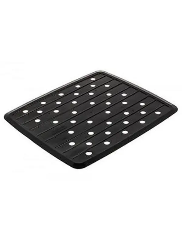 Camco C1W-43721 RV & Marine Sink Mat, Black, with Water Drainage Function, Grid Holes
