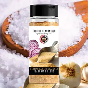 Onion Garlic Sea Salt, Igotchu Seasonings— Flavorful Spice Blend Natural Savory Onion Garlic Sea Salt, Igotchu Seasonings— Flavorful Spice Blend Natural Savory