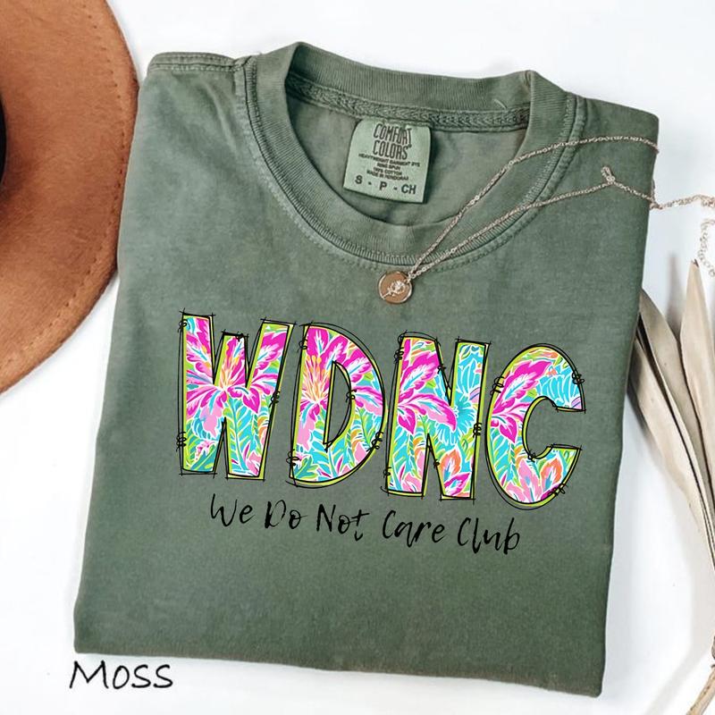 Comfort Colors WDNC Club T-Shirt – We Do Not Care Shirt, Funny Menopause & Perimenopause Tee for Women, Trendy Quote Gift Idea