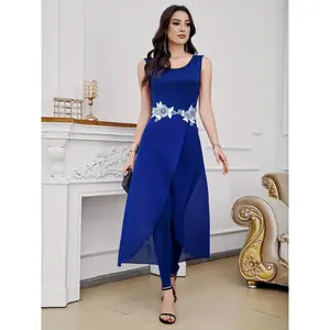 Elegant Red Lace-Trimmed Bodycon Jumpsuit for Women - Chic Sleeveless Design with Tiered Skirt, Perfect for Parties and Dates, Polyester, Knit Fabric  Womenswear Collar Overalls Comfort Black Fitted skinny short outfit Stripe Oversized Lounge Set