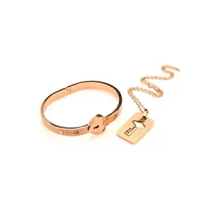 Ms Cuffed Locking Bracelet Necklace