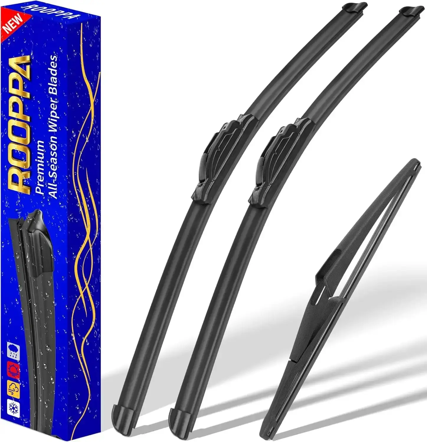 3 wipers Replacement for 2014-2021 2022 2023 Nissan Rogue/2013-2021 Pathfinder, Windshield Wiper Blades Original Equipment Replacement - 26"/17"/12" (Set of 3) U/J HOOK Windscreen wipers