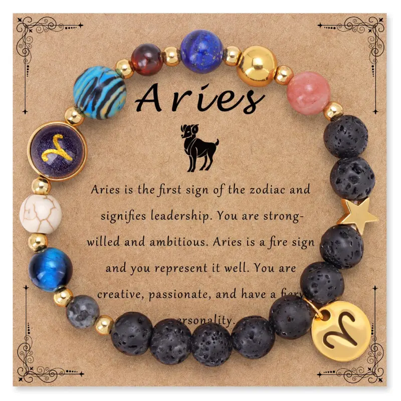 Aries zodiac bracelet