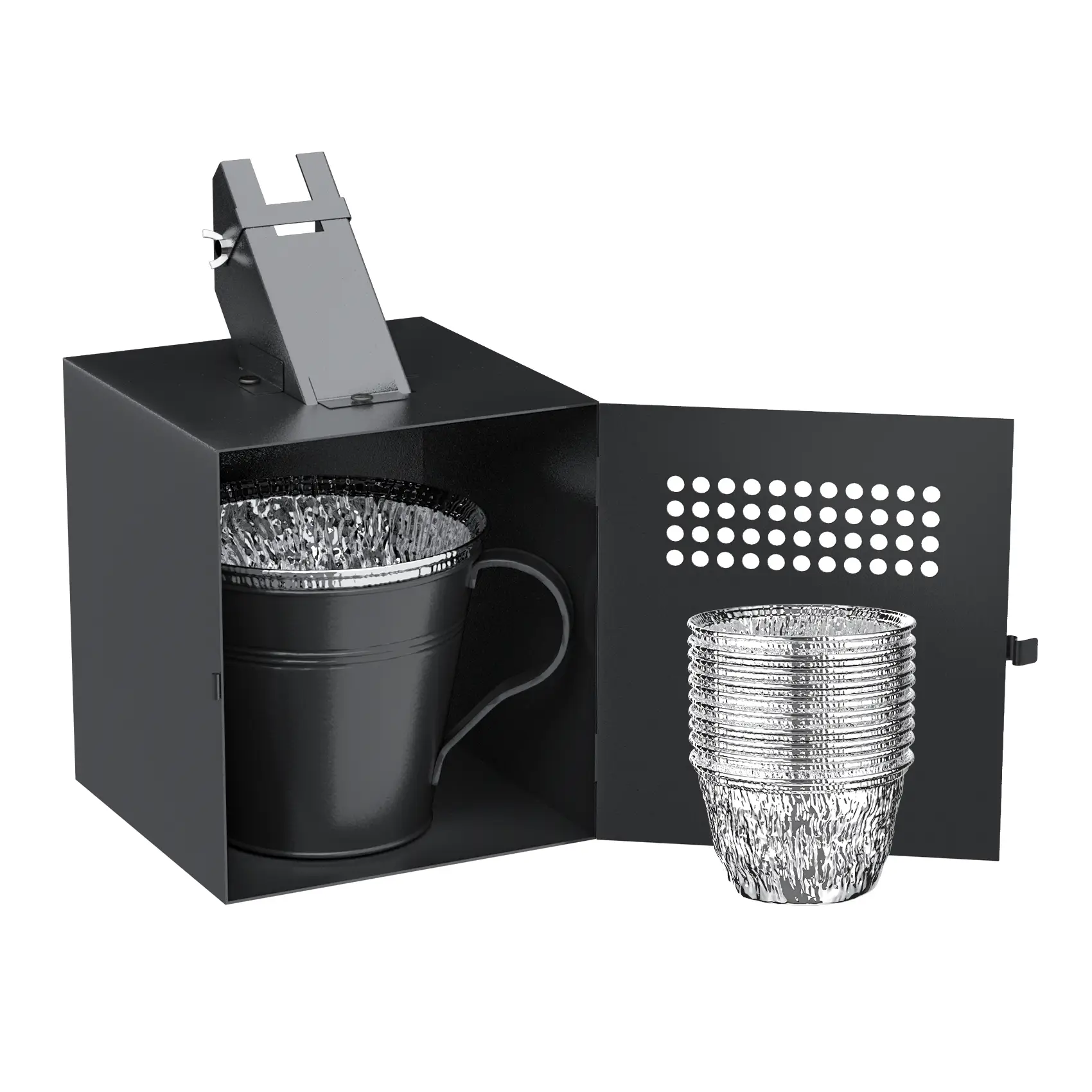 Upgraded Grease Bucket with Lid & 10 PCS Liners, Grease Catcher for Smoker Drip Bucket, Compatible with, Pit Boss, Z Grills, Recteq and More - Grease