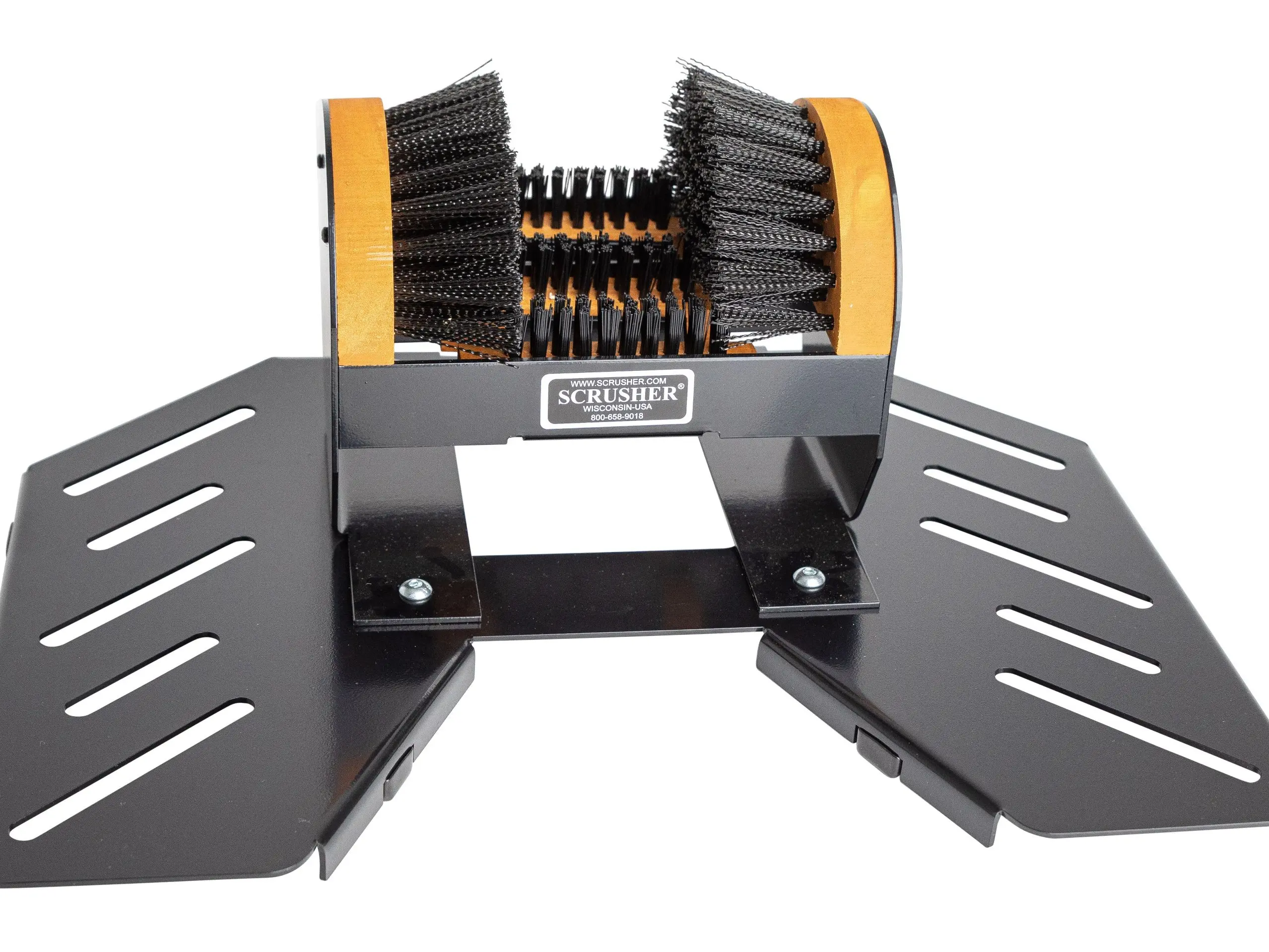 Scrusher - Deluxe Boot & Shoe Cleaner with Steel Base, Weather Resistant Heavy-Duty Outdoor Boot Scrubber, Made in The USA