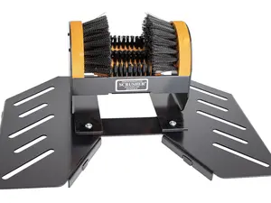 Scrusher - Deluxe Boot & Shoe Cleaner with Steel Base, Weather Resistant Heavy-Duty Outdoor Boot Scrubber, Made in The USA