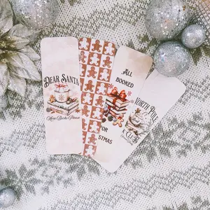 Vintage Christmas bookmarks for readers - book lover gifts