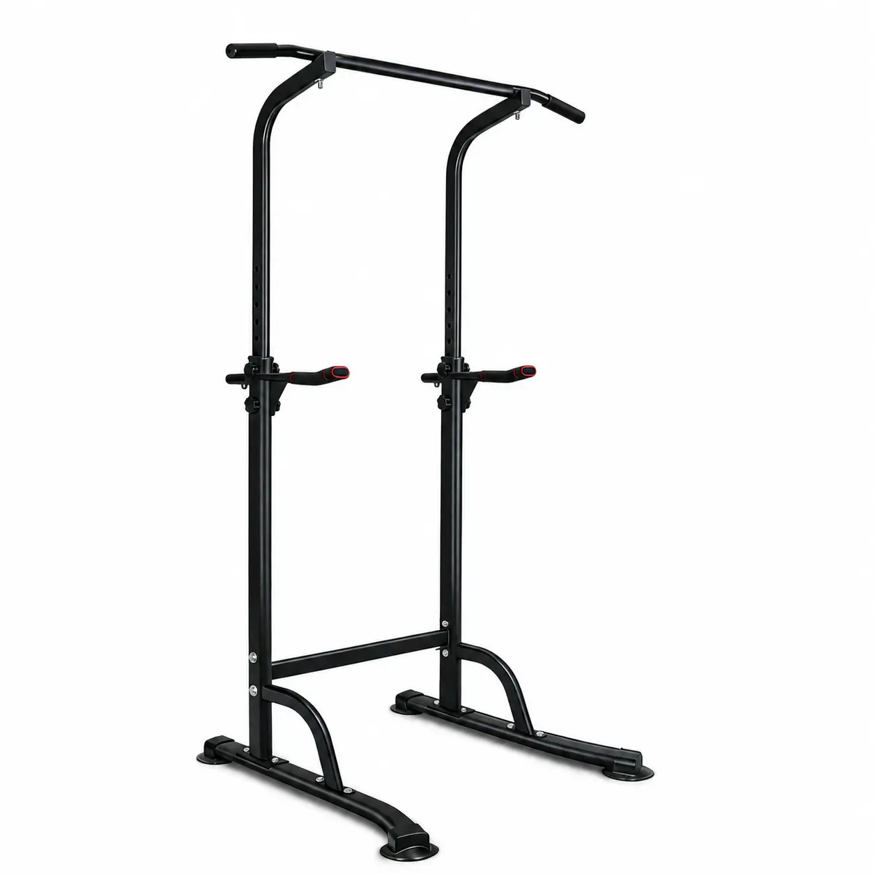 Heavy-Duty Stainless Steel Foldable Power Tower Pull-Up Dip Station, Foam-Padded Pull-Up Bars, Height-Adjustable Freestanding Workout Station for Home Gym Garages, 330 lbs Capacity for Fitness Enthusiasts, Space-Saving, Folding Training Rack Pull-Up Bars