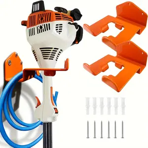 1/2 Pack Weedeater Hanger, Wall Mounted Grass Trimmer Rack, Heavy Duty Ladder Hooks For Garage, Garage Organization For Power Tool, Hedge Trimmer, Chainsaw