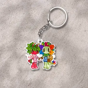 Moonshelly dandy's world keychain: Dandy and Sprout, dandysworld, Sproutdandysworld