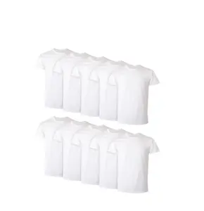 Hanes Men's Super Value Pack White Crew T-Shirt Undershirts, 10 Pack