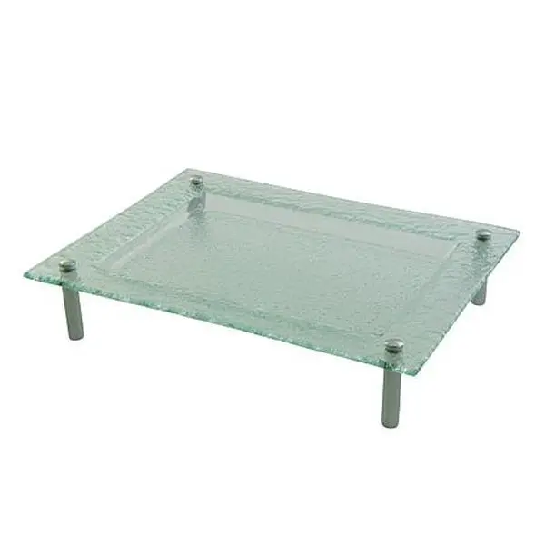 10 Strawberry Street Tahoe Rectangular Platter with Chrome Feet