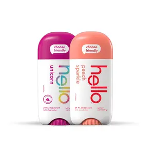 hello sweet + peachy deo duo - unicorn deodorant with shea butter and sparkling peach deodorant Sweat Resistant Sweat Water Resistant Body Care