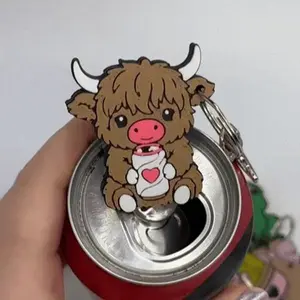 Highland Cow  Pop Can Opener/ Soda Tab Opener Keychain