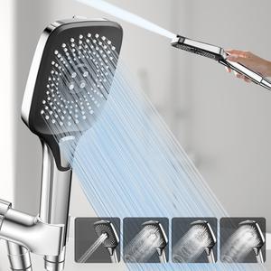 5-Mode High Pressure Handheld Showerhead - Anti-Clog Nozzles, Built-in Pressure Booster & Power Wash, 6ft Stainless Steel Hose, Bathroom Shower Set TikTokShopBlackFriday