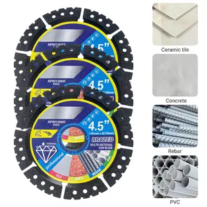 4-1/2 inch Indestructible Cutting Discs for Angle Grinder Blades Cut Off Wheels Diamond Tool Metal rebar Porcelain Tile Granite Marble Smooth Cutter (3pcs)