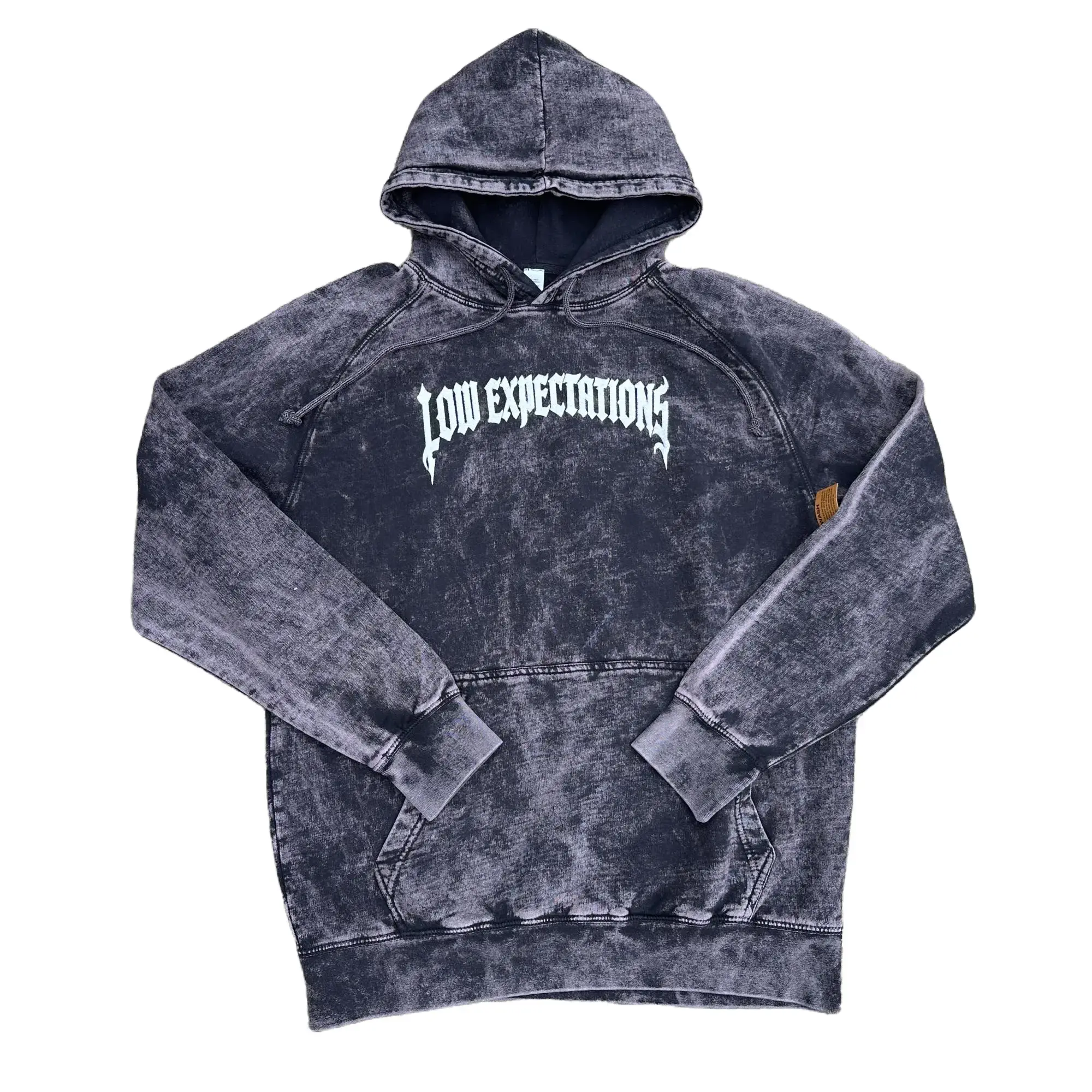 Low Expectations Vintage Embroidered Hoodie, Gamer Sweatshirt, Gift for Him, Alt Fashion, Streetwear Casual Pullover Sweatshirts Embroidery