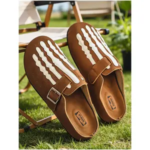 2026 New Men's Fashionable Half-closed Sandals/Slippers, Footwear, Soft, Breathable, Lightweight and Comfortable, Suitable for Outdoor and Home Use, Essential for Spring/Summer Daily Commuting.RAIMENTRY