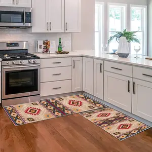 Southwest Indian Style Area Rug, 1 Count Non-slip Washable Kitchen Rug, Decorative Carpet for Home Living Room Bedroom Kitchen