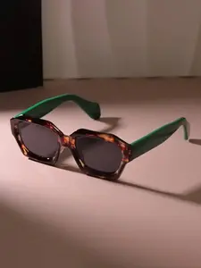 Vintage Tortoiseshell Pattern Modern Frames Sunglasses, High Quality Sunglasses, Trendy Casual Full Rim Sunglasses for Everyday Use, Fashion Accessories for Outdoor Activities, Stylish Glasses