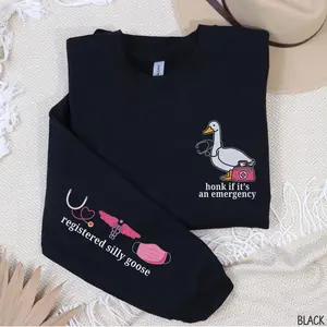 Silly Goose Registered Nurse Sweatshirt, RN Crewneck Sweater, Emergency Department Nurse Sweatshirt, RN ER Sweatshirt, Nursing Student Gift
