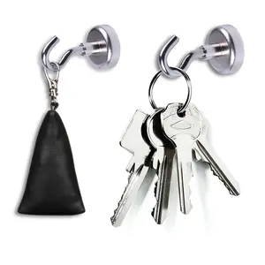 Strong Magnetic Hooks, Portable Multi-Functional Key Holder, Cup Hook, Convenient Car Accessory, Wall Mount, Durable and Easy to Use