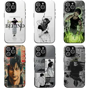 Anime Character Phone Case, Dark Swordsman Graphic Cover, Urban Warrior Tech Accessory, Protective Shockproof Shell, Gift for Anime Fans, Rugged Hero Tech Shell