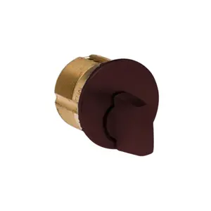 ILCO 7161 Grade 1 Turnknob Mortise Cylinder Door Lock, 1" Size, Adams Rite Cam, 10B-Oil Rubbed Bronze Finish, Heavy-Duty Security Door Hardware