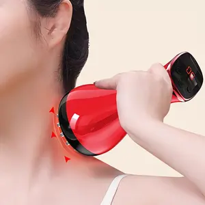 [Renhui]Handheld Electric Body Massager Heated Vibration Adjustable Gear Promotes Circulation Lymphatic Drainage Massager For Women