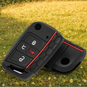 Remote Silicone Car Fob Key Cover Case For Volkswagen Golf GTI Alltrack Golf R Sportswagen Polo Skoda Tiguan Atlas e-Golf Jetta