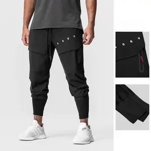 Men's Cargo Joggers Quick Dry Running Gym Fitness Motorcycle Pants Multi-pocket Streetwear Workout Casual Trousers Sweatpants