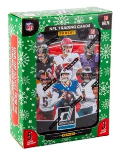 Panini Donruss 2025 Winter Holiday Tin - 3 Packs with 5 Cards Each, Exclusive Downtowns & Rated Rookies Autographs