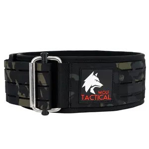 WOLF TACTICAL Weight Lifting Belt – Weight Belt for Men Weightlifting Belt for Powerlifting Deadlift Squats Workout Belt Gym Belts for Men (Large Multicam Black)