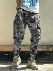 Men'S Print Camouflage Cargo Pants Suitable for All Seasons - Featuring a Comfortable, Fitted Fit, Multifunctional Utility Pockets, And a Street Style Perfect for Hiking Outdoors Casual Fitted Trousers